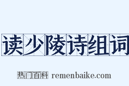 读少陵诗组词是什么意思的图片